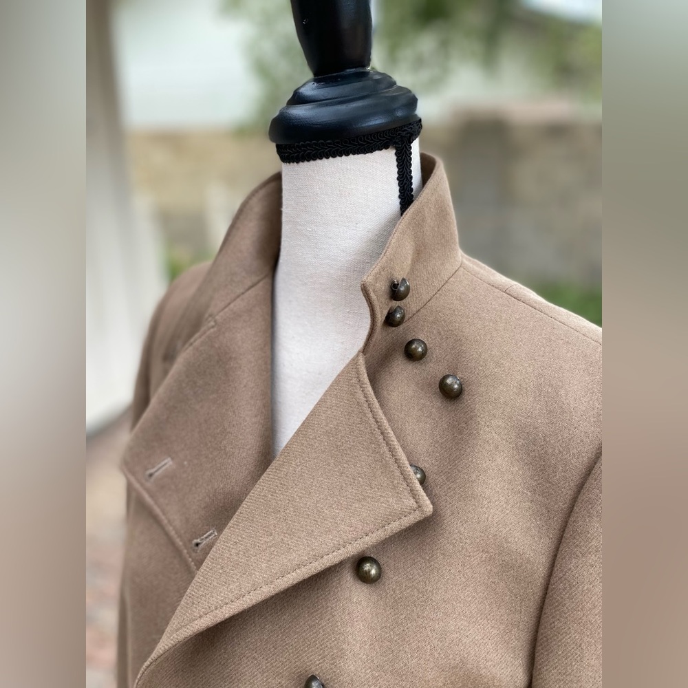 Akris Punto camel color wool angora military style jacket- Small/6 - Picture 5 of 9